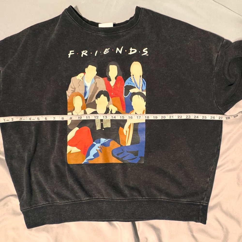 Friends TV Show Graphic Sweatshirt Black Oversized XL - Picture 7 of 8